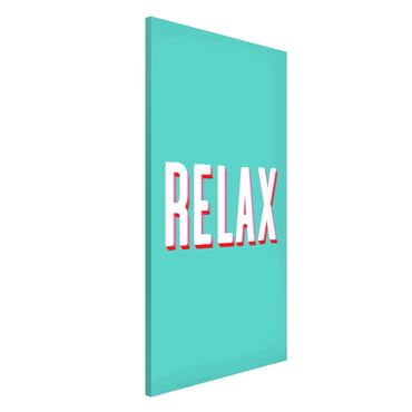 Tableau magnétique - Relax Typo On Blue