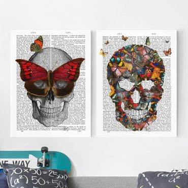 Impression sur toile - Scary Reading - Butterfly Mask Set I