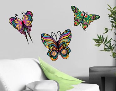 Sticker mural - No.BP23 Mandala Butterflies