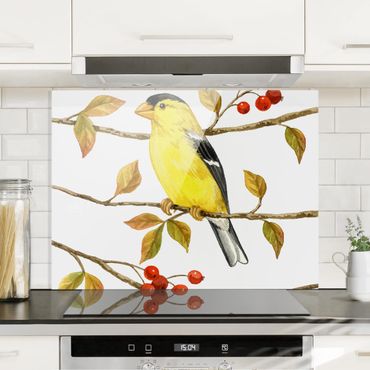 Fond de hotte - Birds And Berries - American Goldfinch