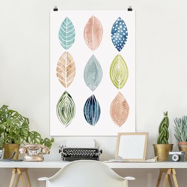 Poster dessins & textures - Patterned Leaves II