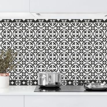 Revêtement mural cuisine - Geometrical Tile Mix Circles Black