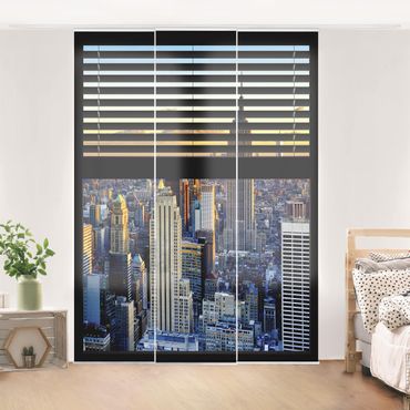 Set de panneaux coulissants - Window View Blinds - Sunrise New York