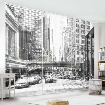 Set de panneaux coulissants - NYC Urban Black And White