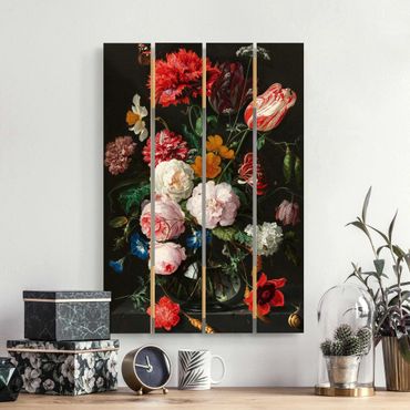 Impression sur bois - Jan Davidsz De Heem - Still Life With Flowers In A Glass Vase