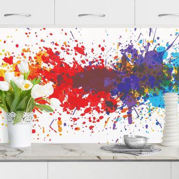 Revêtement mural cuisine - Rainbow Splatter