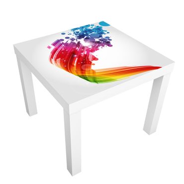 Papier adhésif pour meuble IKEA - Lack table d'appoint - Rainbow Wave And Bubbles