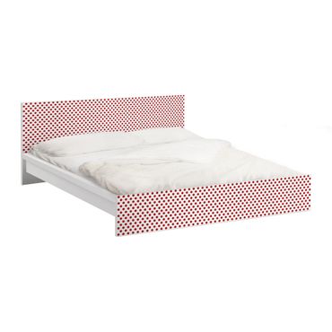 Papier adhésif pour meuble IKEA - Malm lit 140x200cm - No.DS92 Dot Design Girly White