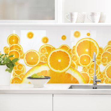 Revêtement mural cuisine - Retro Orange Pattern II
