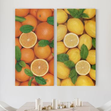 Impression sur toile 2 parties - Citrus Fruit