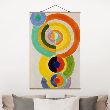 Tableau en tissu avec porte-affiche - Robert Delaunay - Rhythm I