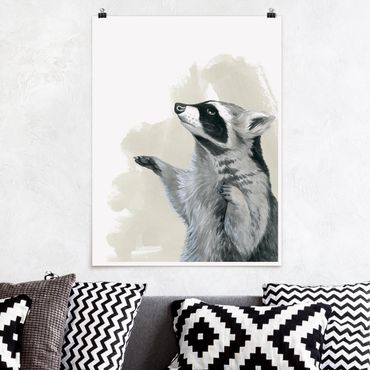 Poster animaux - Forest Friends - Raccoon