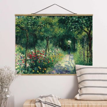 Tableau en tissu avec porte-affiche - Auguste Renoir - Women In A Garden