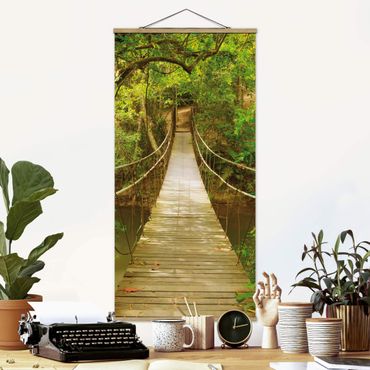 Tableau en tissu avec porte-affiche - Jungle Bridge