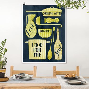 Poster citation de cuisine - Soul Food - With Love