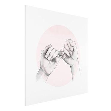 Impression sur forex - Illustration Hands Friendship Circle Pink White