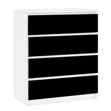 Papier adhésif pour meuble IKEA - Malm commode 4x tiroirs - Colour Black