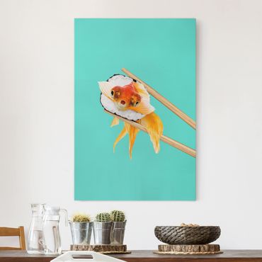 Tableau sur toile - Sushi With Goldfish