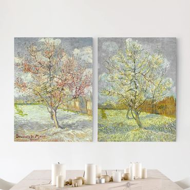 Impression sur toile 2 parties - Vincent Van Gogh - Peach Blossom In The Garden