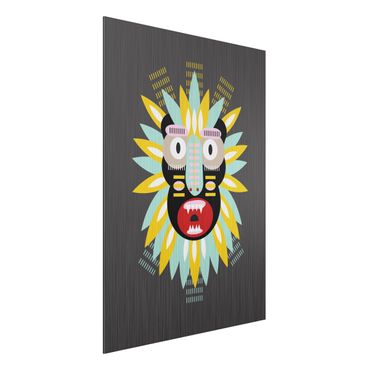 Impression sur aluminium - Collage Ethnic Mask - King Kong