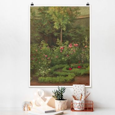 Poster reproduction - Camille Pissarro - A Rose Garden