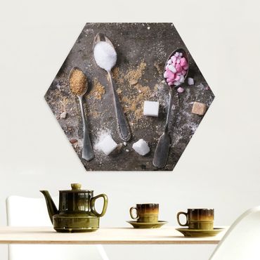Hexagone en alu Dibond - Vintage Spoon With Sugar