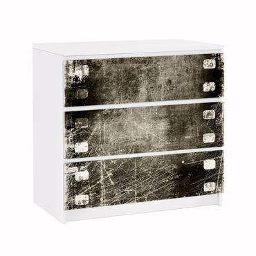 Papier adhésif pour meuble IKEA - Malm commode 3x tiroirs - Vintage Movie