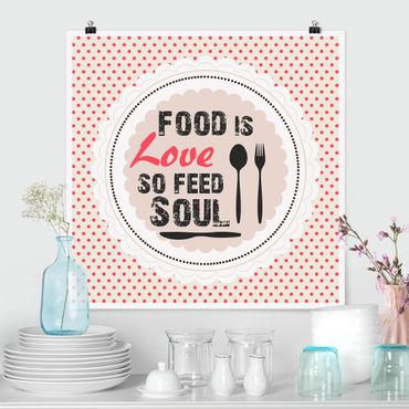 Poster - No.KA27 Food Is Love
