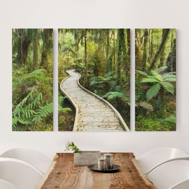 Impression sur toile 3 parties - Path In The Jungle