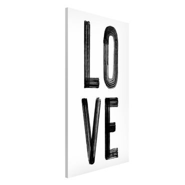 Tableau magnétique - Love Typography in Black