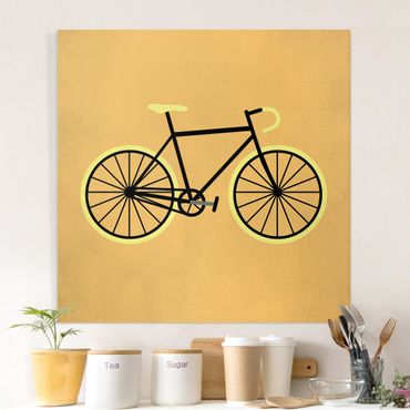 Impression sur toile - Bicycle In Yellow
