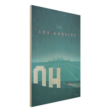 Impression sur bois - Travel Poster - Los Angeles