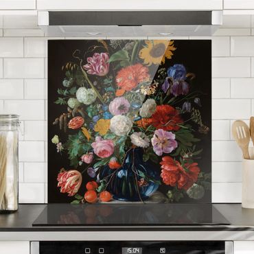 Fond de hotte - Jan Davidsz De Heem - Glass Vase With Flowers