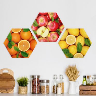 Hexagone en alu Dibond - Fresh Fruit