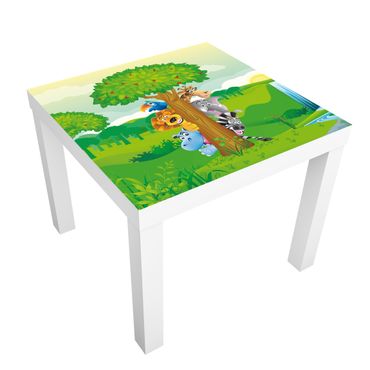 Papier adhésif pour meuble IKEA - Lack table d'appoint - No.BF1 Jungle Animals