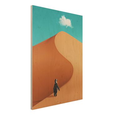 Impression sur bois - Desert With Penguin