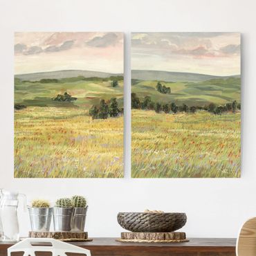 Impression sur toile - Meadow In The Morning Set II