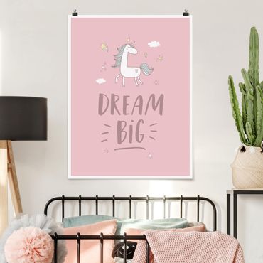 Poster citation - Dream big Unicorn