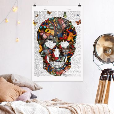Poster citation - Scary Reading - Butterfly Skull