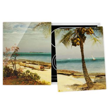 Cache plaques de cuisson en verre - Albert Bierstadt - Tropical Coast