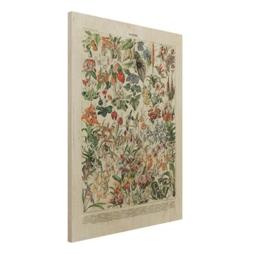 Impression sur bois - Vintage Board Flowers III
