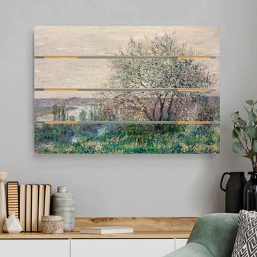 Impression sur bois - Claude Monet - Spring in Vétheuil