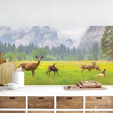Revêtement mural cuisine - Deer In The Mountains