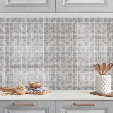 Revêtement mural cuisine - Mosaic Tiles Marble Look