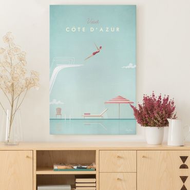 Impression sur toile - Travel Poster - Côte D'Azur