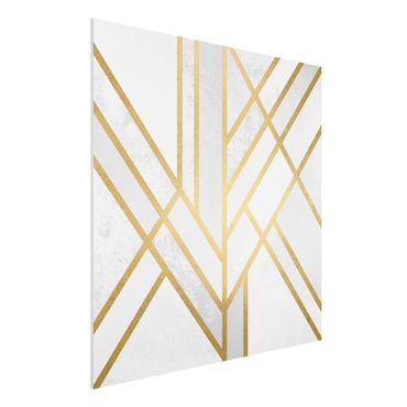 Impression sur forex - Art Deco Geometry White Gold
