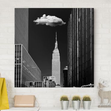 Impression sur toile - New York With Single Cloud