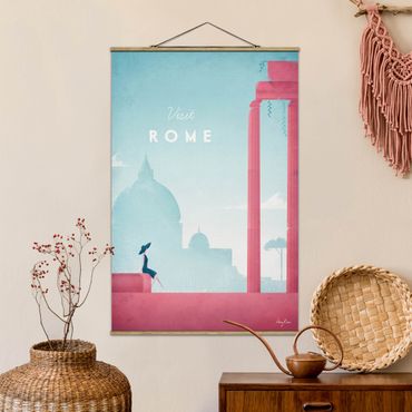 Tableau en tissu avec porte-affiche - Travel Poster - Rome