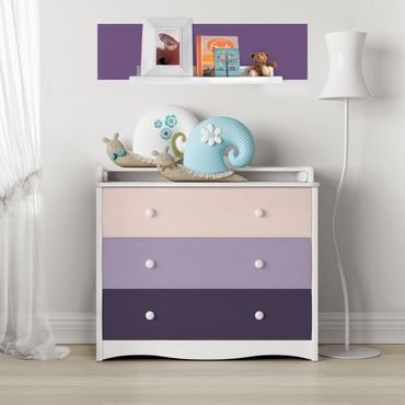 Papier adhésif pour meuble - 3 Purple Flower Colour & Light Contrast Colour - Mother Of Pearl Lavender Lilac Red-Violet