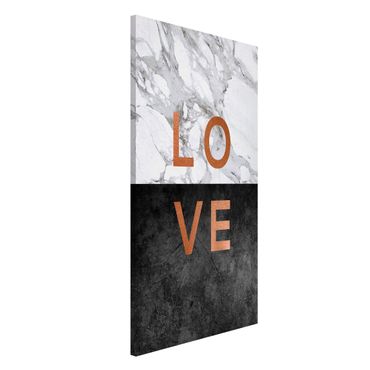Tableau magnétique - Love Copper And Marble